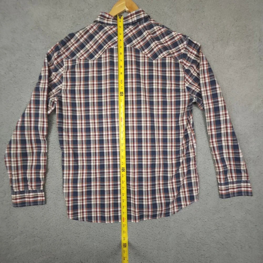 Levis Shirt Mens Extra Large Peral Snap Plaid‎ Long Sleeve Western